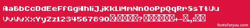 MasaakiRegular Font – White Fonts on Red Background