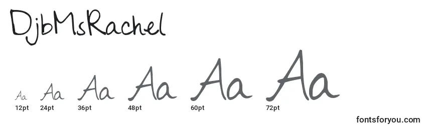 Größen der Schriftart DjbMsRachel