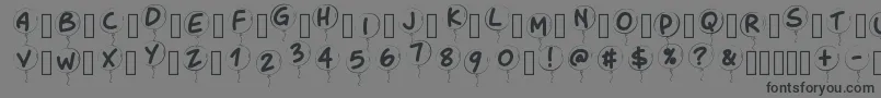 Шрифт Pwballoon – чёрные шрифты на сером фоне