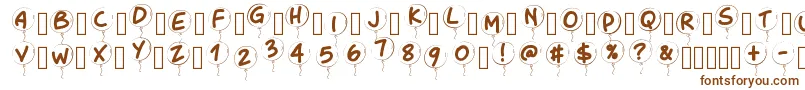 Шрифт Pwballoon – коричневые шрифты на белом фоне