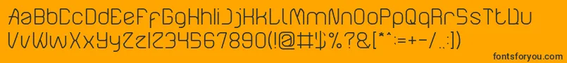 ElectroStaticRainLight Font – Black Fonts on Orange Background