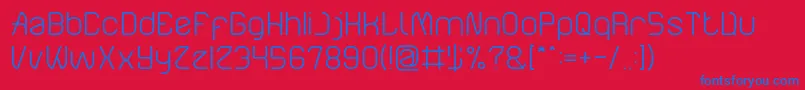 ElectroStaticRainLight Font – Blue Fonts on Red Background