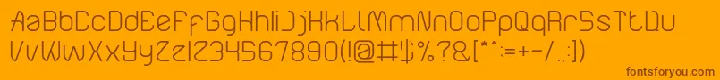 ElectroStaticRainLight Font – Brown Fonts on Orange Background