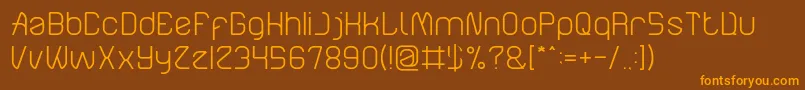ElectroStaticRainLight Font – Orange Fonts on Brown Background