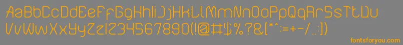 ElectroStaticRainLight Font – Orange Fonts on Gray Background