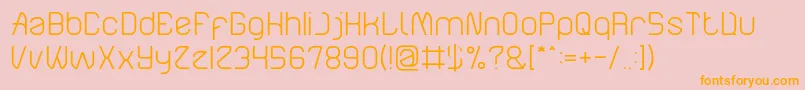 ElectroStaticRainLight Font – Orange Fonts on Pink Background