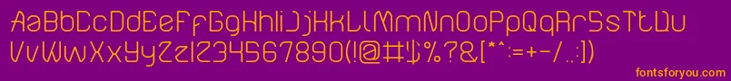 ElectroStaticRainLight Font – Orange Fonts on Purple Background