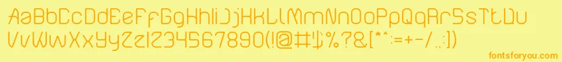 ElectroStaticRainLight Font – Orange Fonts on Yellow Background