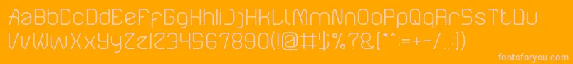 ElectroStaticRainLight Font – Pink Fonts on Orange Background