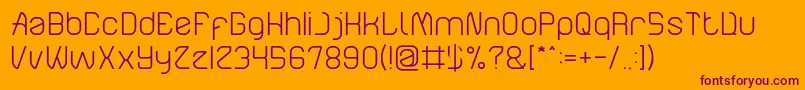 ElectroStaticRainLight Font – Purple Fonts on Orange Background