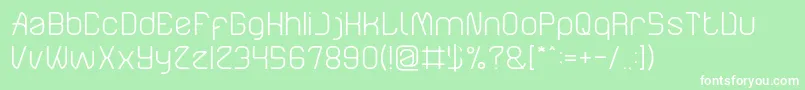 ElectroStaticRainLight Font – White Fonts on Green Background