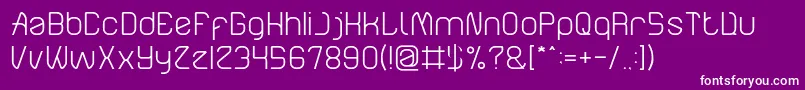 ElectroStaticRainLight Font – White Fonts on Purple Background