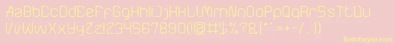 ElectroStaticRainLight Font – Yellow Fonts on Pink Background