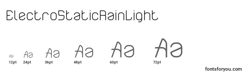 ElectroStaticRainLight Font Sizes