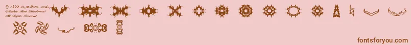 BrThorns Font – Brown Fonts on Pink Background