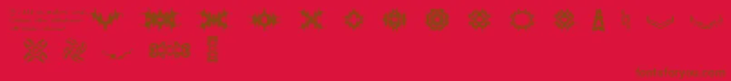 Czcionka BrThorns – brązowe czcionki na czerwonym tle