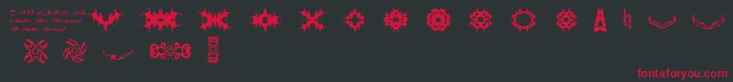 Czcionka BrThorns – czerwone czcionki na czarnym tle