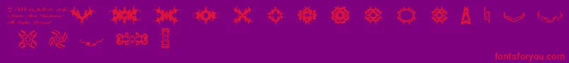 BrThorns Font – Red Fonts on Purple Background