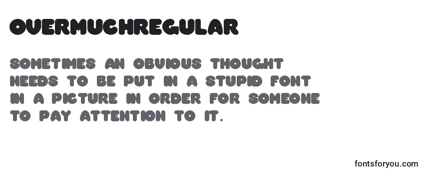Review of the OvermuchRegular Font