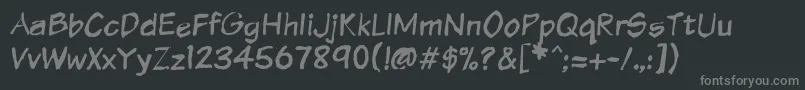 Vtcsundaykomixkrumpled Font – Gray Fonts on Black Background