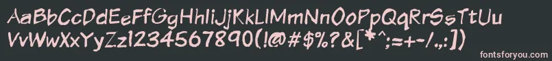 Vtcsundaykomixkrumpled Font – Pink Fonts on Black Background