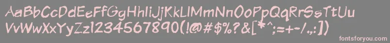 Vtcsundaykomixkrumpled Font – Pink Fonts on Gray Background