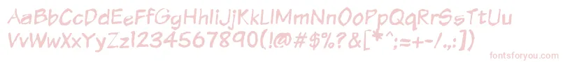 Vtcsundaykomixkrumpled Font – Pink Fonts on White Background