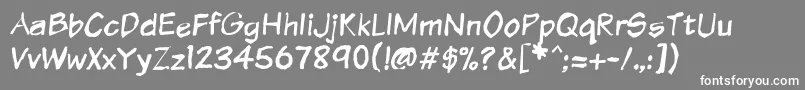 Vtcsundaykomixkrumpled Font – White Fonts on Gray Background