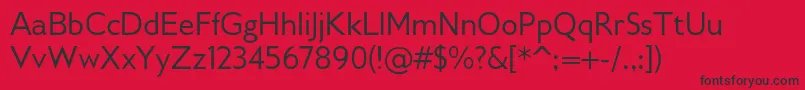 Gilliusadfno2Regular Font – Black Fonts on Red Background