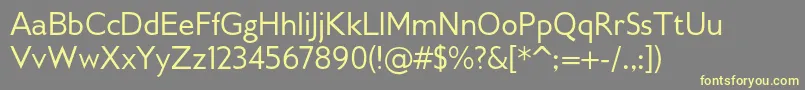 Gilliusadfno2Regular Font – Yellow Fonts on Gray Background