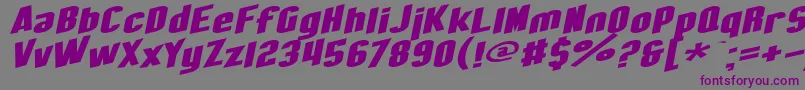 SfObliquitiesExtended Font – Purple Fonts on Gray Background