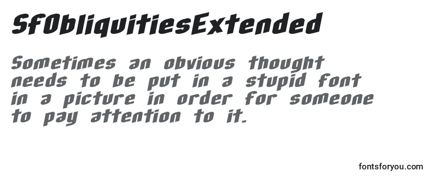 Review of the SfObliquitiesExtended Font