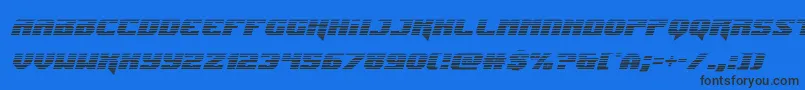 Шрифт Jumpersgradital – чёрные шрифты на синем фоне