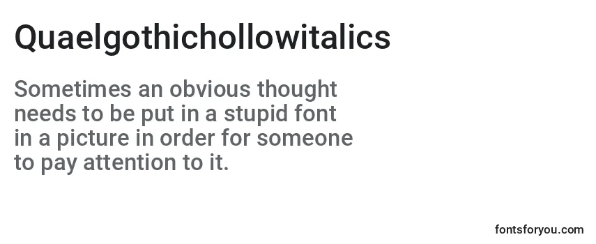 Review of the Quaelgothichollowitalics Font