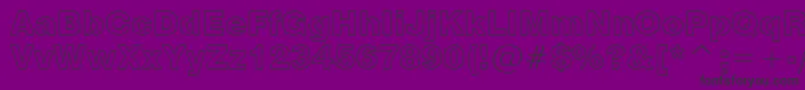 Swiss721BlackOutlineBt-Schriftart – Schwarze Schriften auf violettem Hintergrund