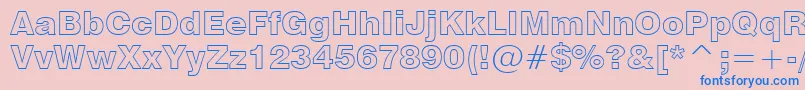 Swiss721BlackOutlineBt Font – Blue Fonts on Pink Background