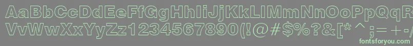 Swiss721BlackOutlineBt Font – Green Fonts on Gray Background