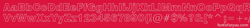 Swiss721BlackOutlineBt Font – Pink Fonts on Red Background