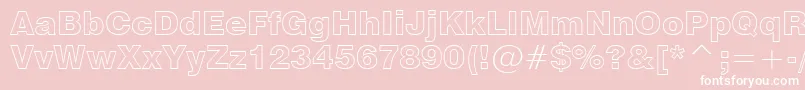 Swiss721BlackOutlineBt Font – White Fonts on Pink Background