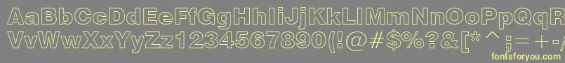 Swiss721BlackOutlineBt Font – Yellow Fonts on Gray Background