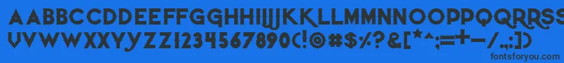 Quietthiefbold Font – Black Fonts on Blue Background