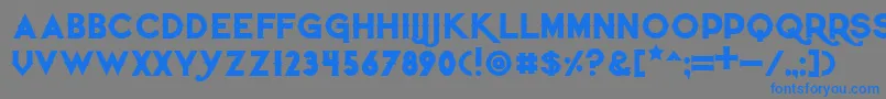 フォントQuietthiefbold – 灰色の背景に青い文字