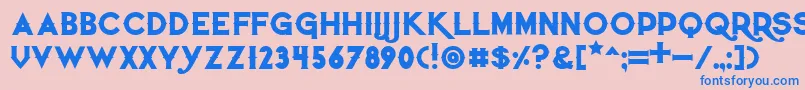 Quietthiefbold Font – Blue Fonts on Pink Background