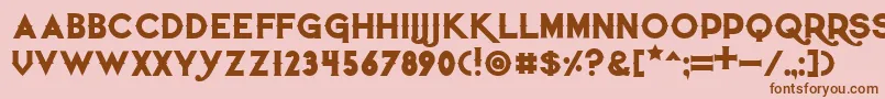 Czcionka Quietthiefbold – brązowe czcionki na różowym tle