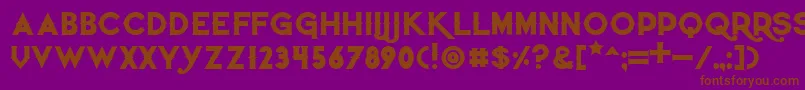 Czcionka Quietthiefbold – brązowe czcionki na fioletowym tle