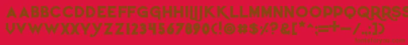 Czcionka Quietthiefbold – brązowe czcionki na czerwonym tle