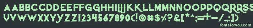 フォントQuietthiefbold – 黒い背景に緑の文字