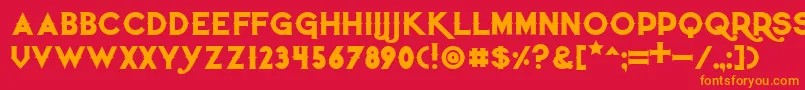 Quietthiefbold Font – Orange Fonts on Red Background