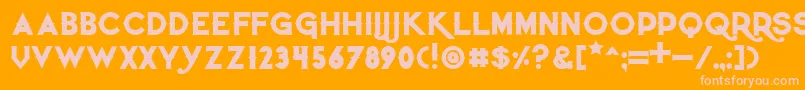 Шрифт Quietthiefbold – розовые шрифты на оранжевом фоне