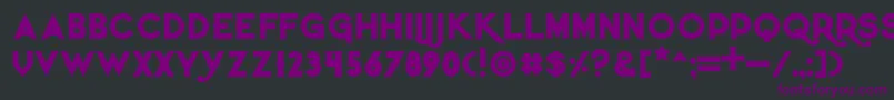 Шрифт Quietthiefbold – фиолетовые шрифты на чёрном фоне